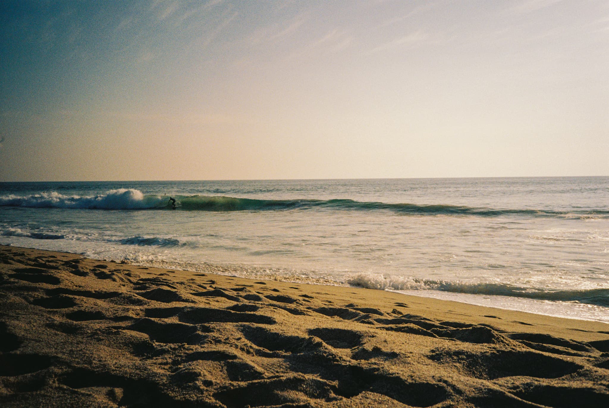 Surfer in a wave in Zicatela, Puerto Escondido