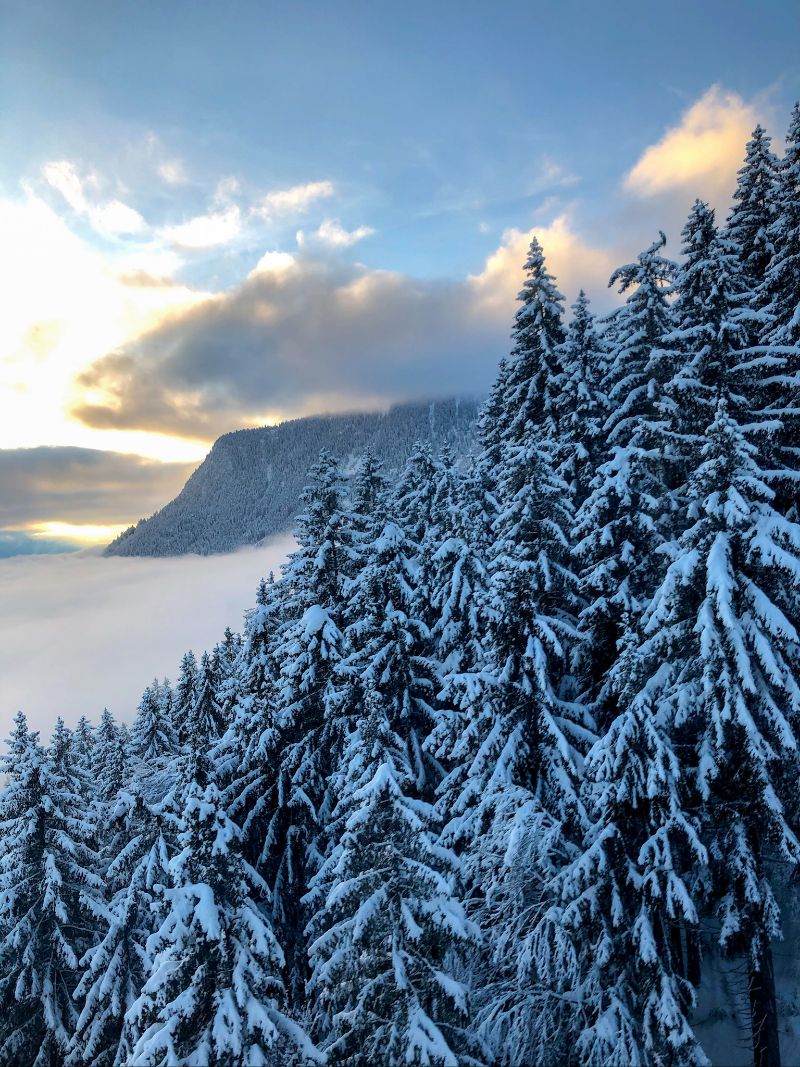 Winter sunset, Nordkette, Austria