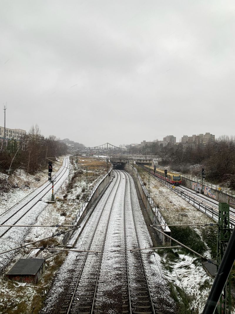 First snow of 2021, Berlin, Germany
